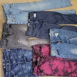 6 GIRLS Denim Jeans size 10!!!